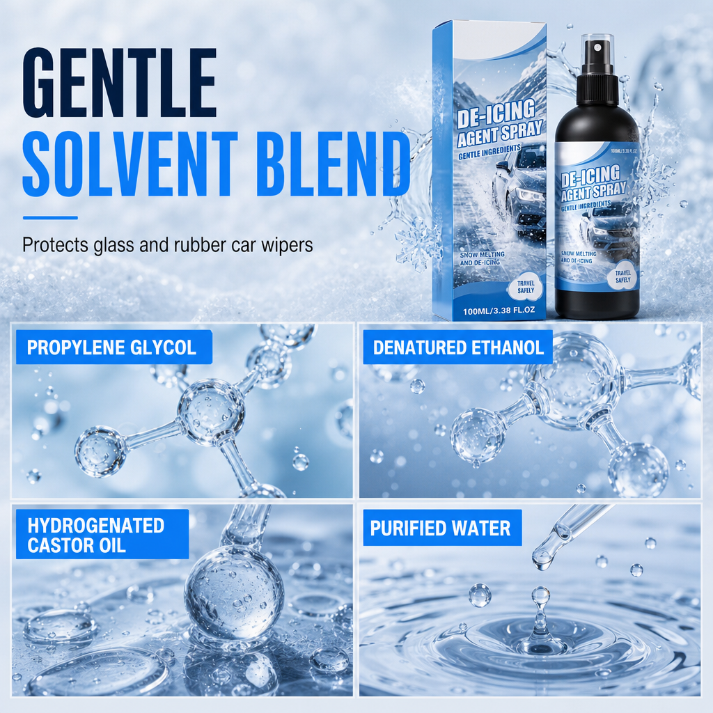 ❄️Enteisungs- und Schneeschmelzspray für Autoscheiben und Fenster im Winter, 100 ml