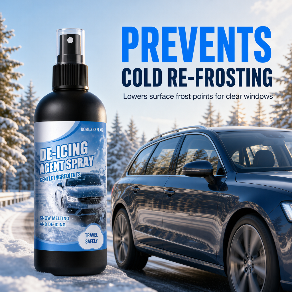 ❄️Enteisungs- und Schneeschmelzspray für Autoscheiben und Fenster im Winter, 100 ml