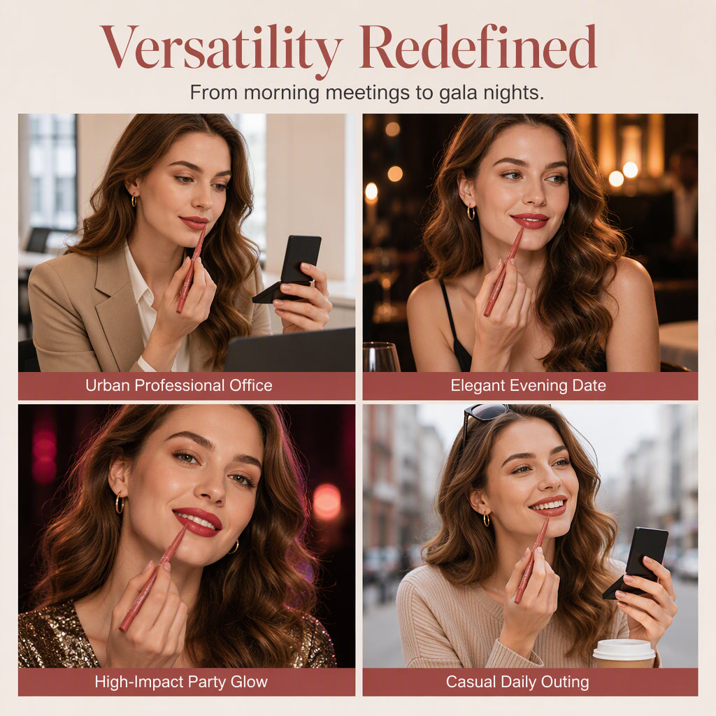 💄2-in-1 Lipliner und matter Lippenstift mit zwei Enden
