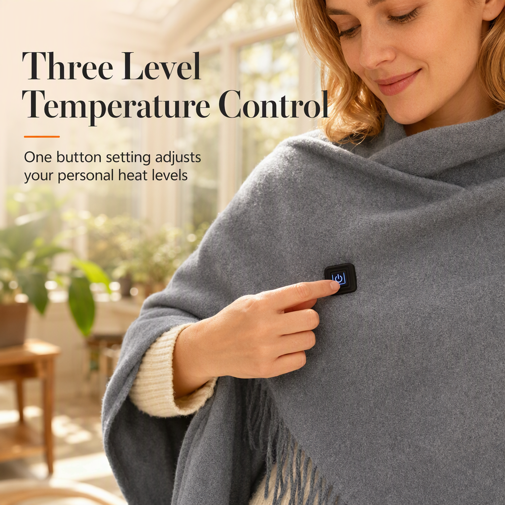 ⏳Nur für kurze Zeit – 50% RABATT⏰Elektrische beheizte Schal-Decke für Frauen🧣✨
