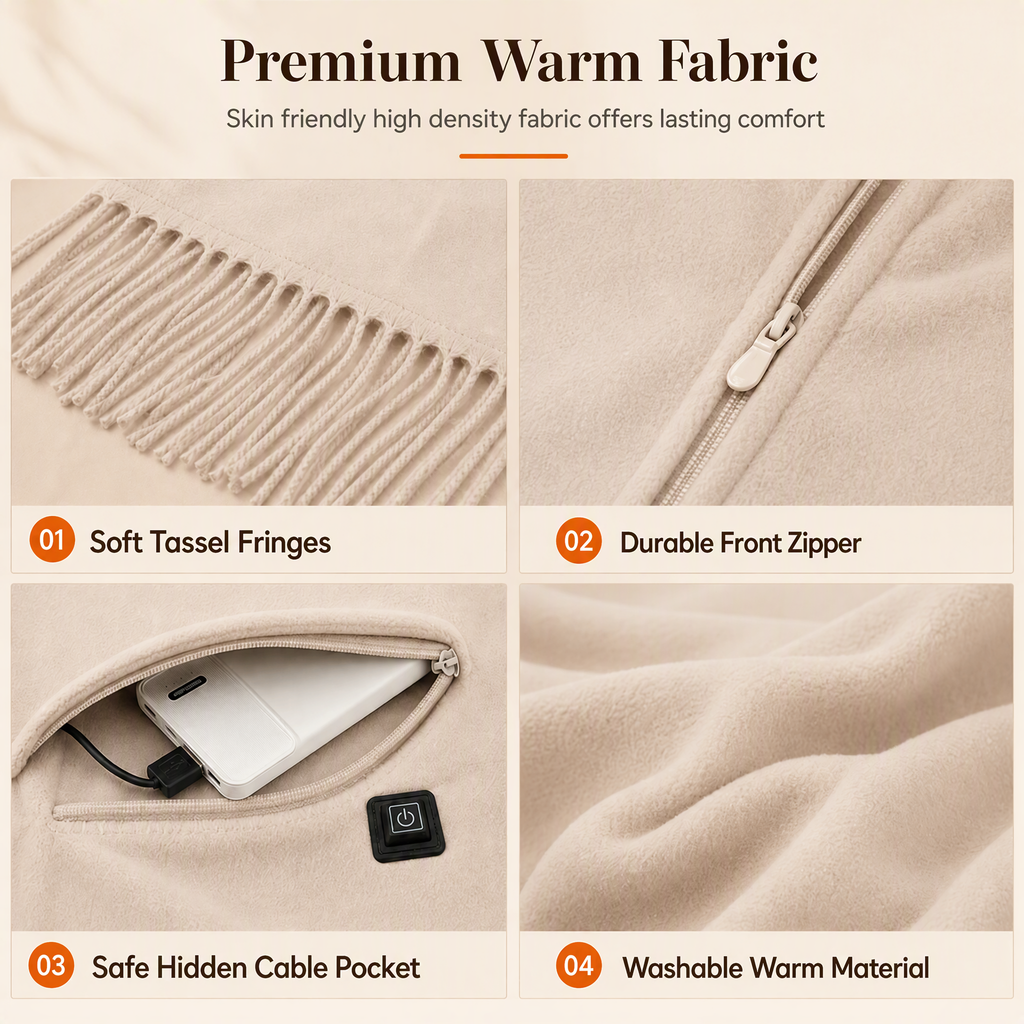 ⏳Nur für kurze Zeit – 50% RABATT⏰Elektrische beheizte Schal-Decke für Frauen🧣✨