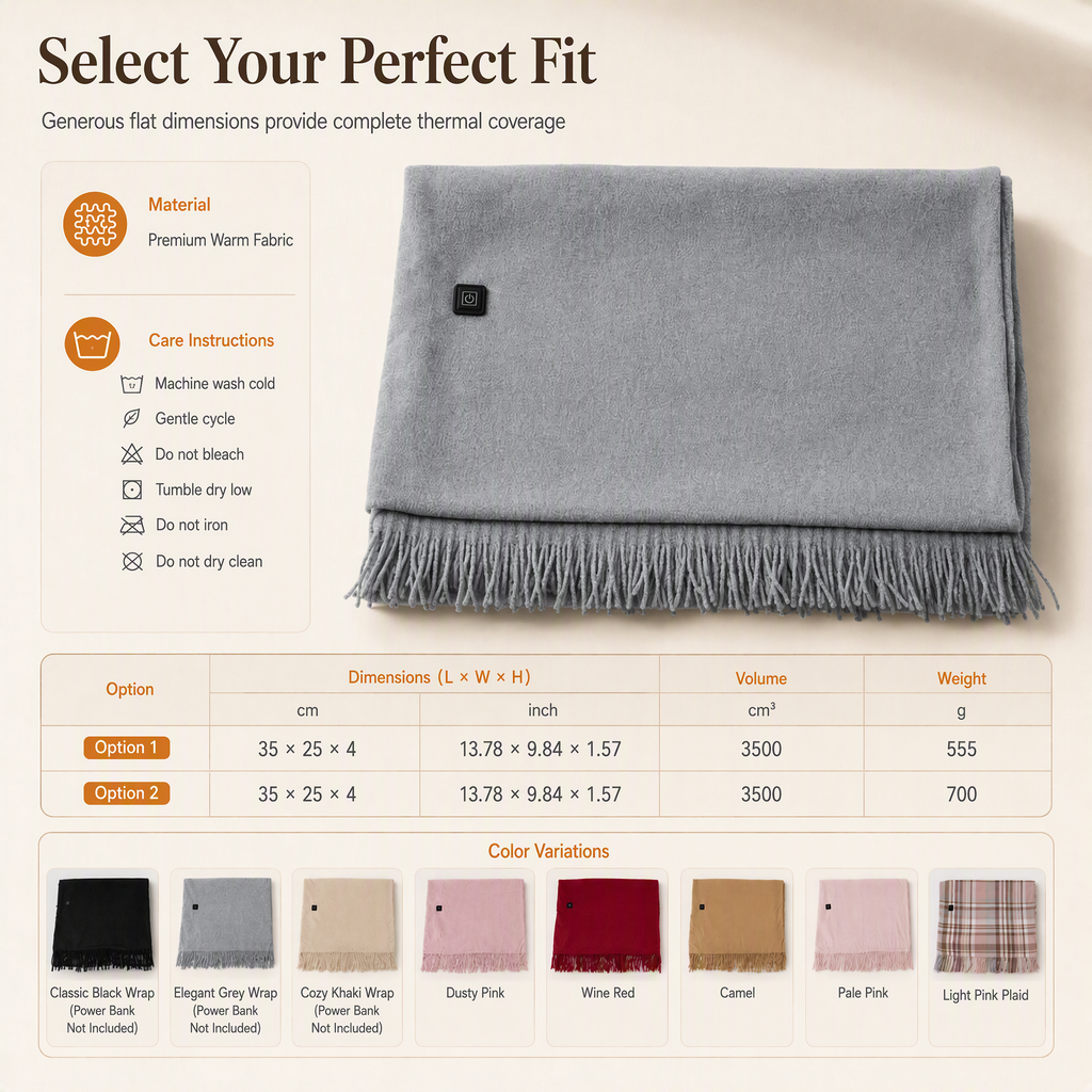 ⏳Nur für kurze Zeit – 50% RABATT⏰Elektrische beheizte Schal-Decke für Frauen🧣✨