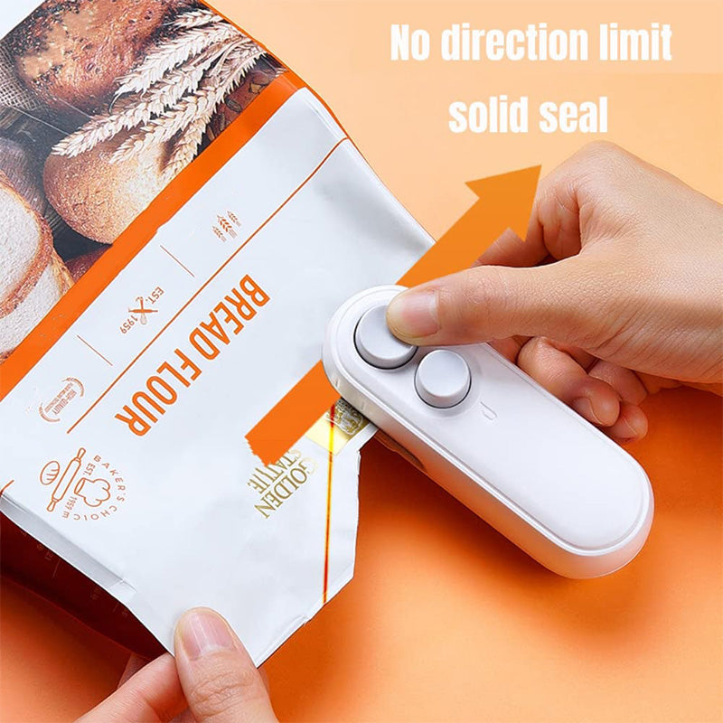🔥1+1 GRATIS!!🎁🍟2-in-1 Mini-Beutelversiegler mit Schneidevorrichtung – USB-wiederaufladbares Heißsiegelgerät