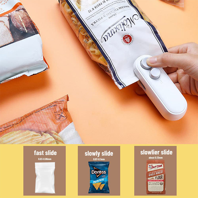 🔥1+1 GRATIS!!🎁🍟2-in-1 Mini-Beutelversiegler mit Schneidevorrichtung – USB-wiederaufladbares Heißsiegelgerät