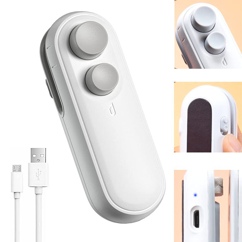 🔥1+1 GRATIS!!🎁🍟2-in-1 Mini-Beutelversiegler mit Schneidevorrichtung – USB-wiederaufladbares Heißsiegelgerät