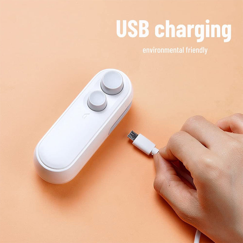 🔥1+1 GRATIS!!🎁🍟2-in-1 Mini-Beutelversiegler mit Schneidevorrichtung – USB-wiederaufladbares Heißsiegelgerät