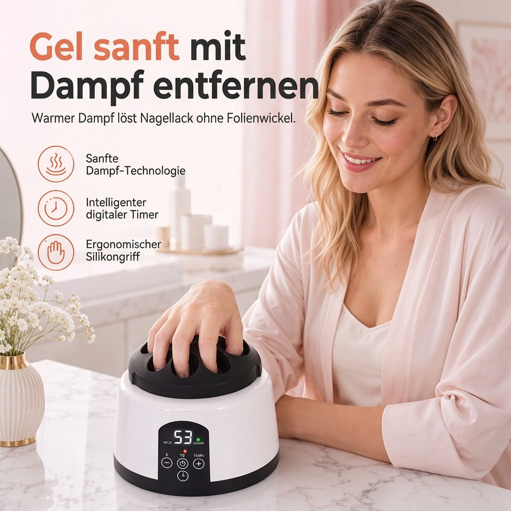 💅LETZTER TAG ZUM SONDERPREIS!!🌸 36W Elektrischer Dampf-Nagellackentferner Professionelles Gerät zum Entfernen von Gel-Nagellack und Acryl für die Maniküre