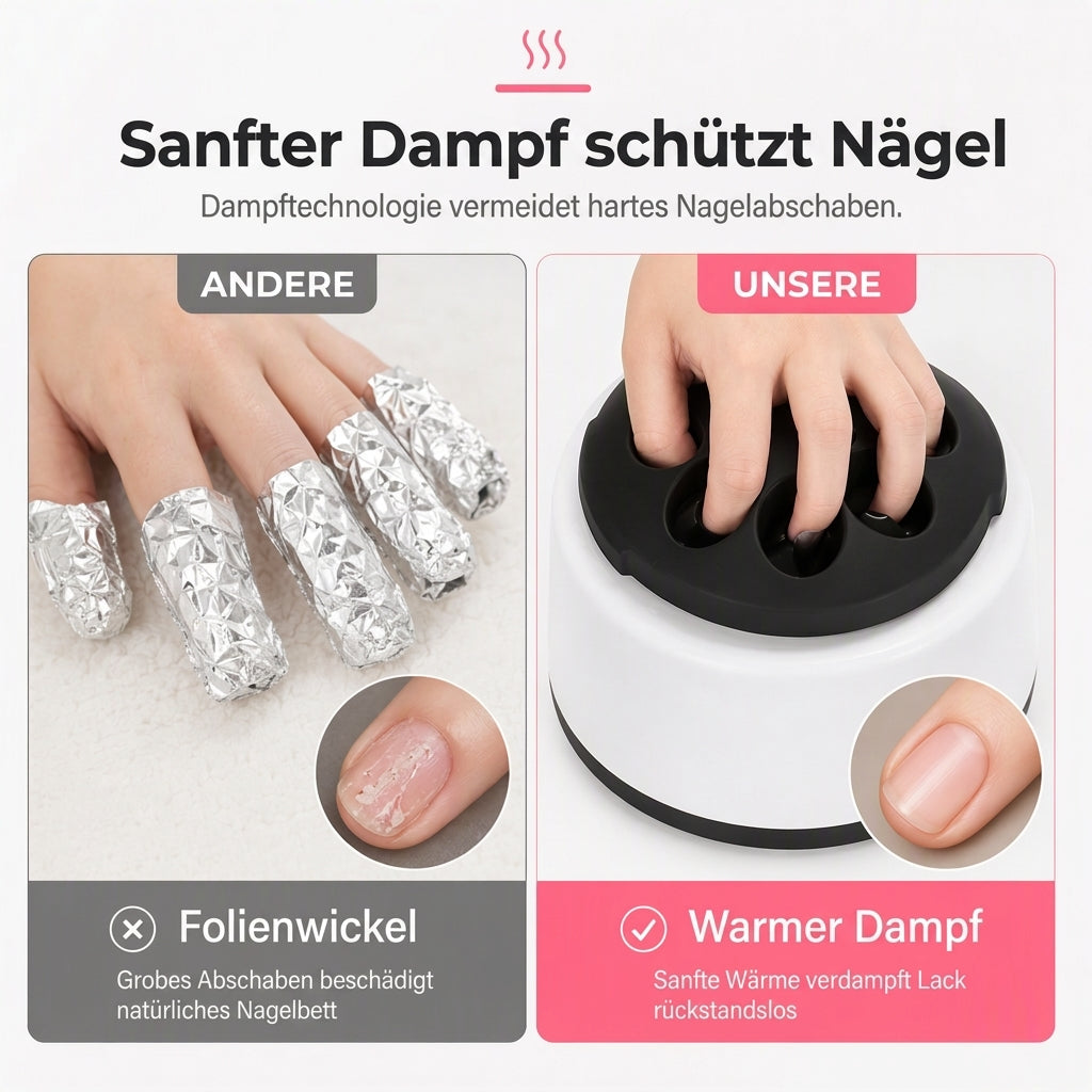 💅LETZTER TAG ZUM SONDERPREIS!!🌸 36W Elektrischer Dampf-Nagellackentferner Professionelles Gerät zum Entfernen von Gel-Nagellack und Acryl für die Maniküre