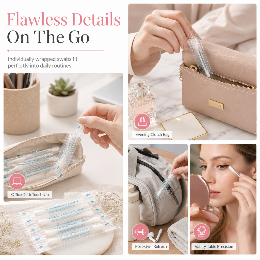 🔥Einweg-Wattestäbchen für flüssigen Augen-Make-up-Entferner, einzeln verpackt, 20 Stück