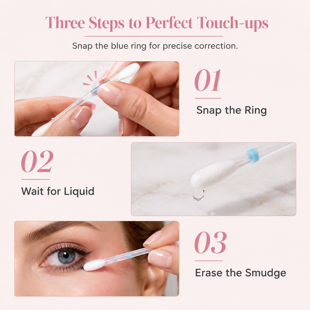 🔥Einweg-Wattestäbchen für flüssigen Augen-Make-up-Entferner, einzeln verpackt, 20 Stück