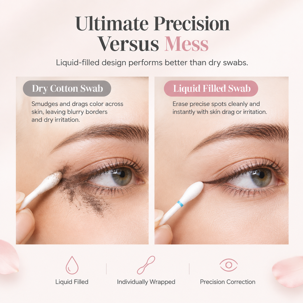 🔥Einweg-Wattestäbchen für flüssigen Augen-Make-up-Entferner, einzeln verpackt, 20 Stück
