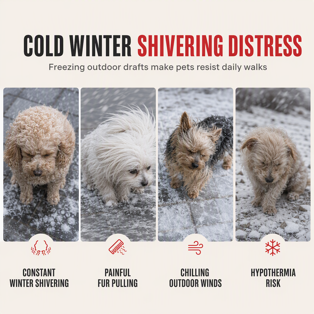 🐶❄️ Warmer, doppelseitiger Plüsch-Hundemantel – mit Leinen-D-Ringen und bequemer Passform