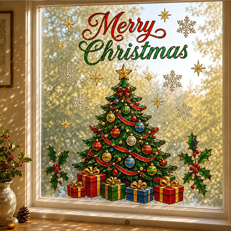 Weihnachtsfensteraufkleber