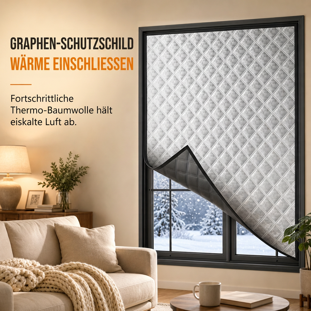 ⏳Zeitlich begrenztes Angebot⏳ Wärmeisolierender Fenstervorhang aus Graphen zum Schutz vor Winterwind