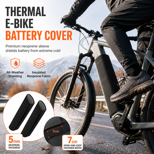 🚴❄️ Thermoschutzhülle für E-Bike-Akkus – 5 mm Neoprenisolierung gegen Kälte, Schlamm und Schmutz