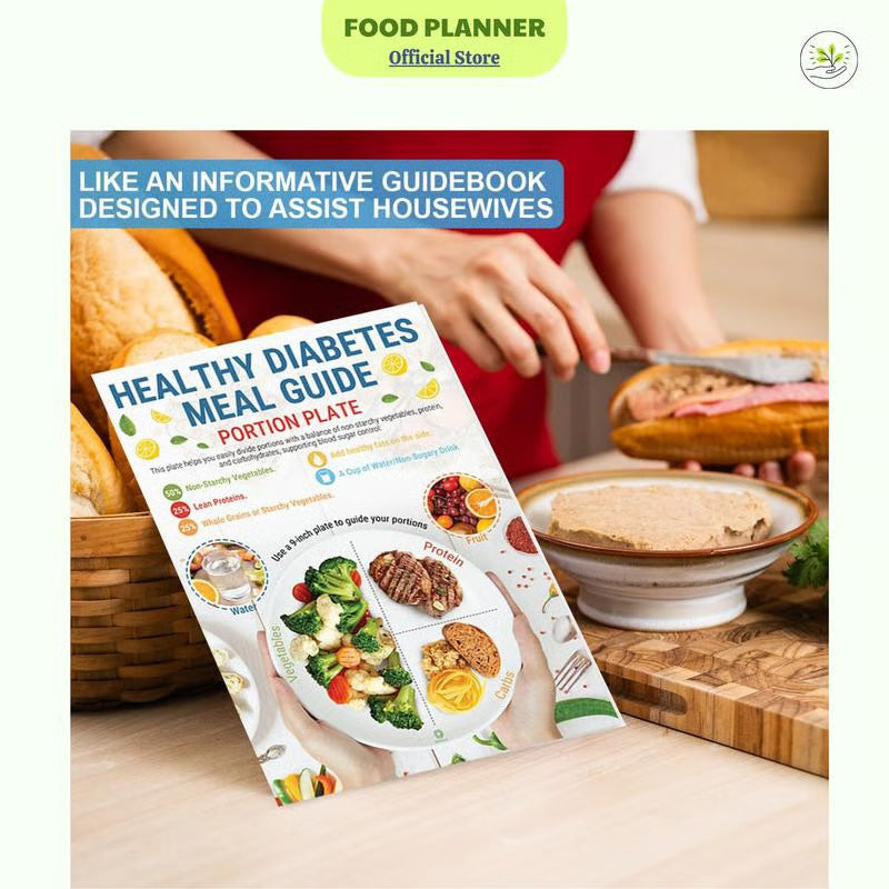 Diabetes-Tracker-Buch mit Lebensmittelliste