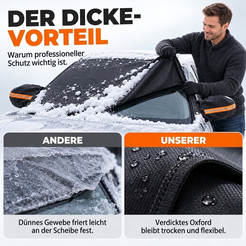 ❄️ 50 % RABATT! Oxford Windschutzscheiben- und Spiegelschutz – Magnetische Kanten und sichere Gurte für Schutz vor Schnee, Frost und Sonne 🚗☀️