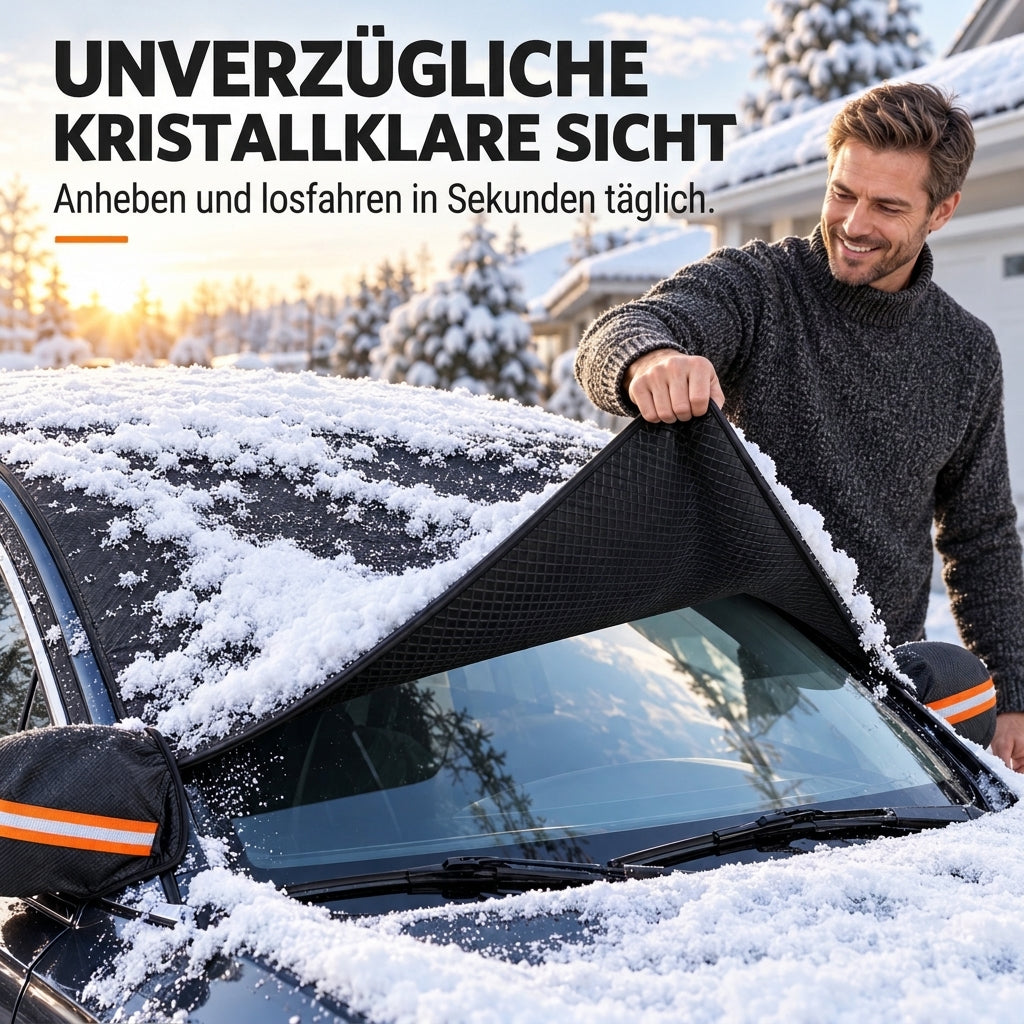 ❄️ 50 % RABATT! Oxford Windschutzscheiben- und Spiegelschutz – Magnetische Kanten und sichere Gurte für Schutz vor Schnee, Frost und Sonne 🚗☀️