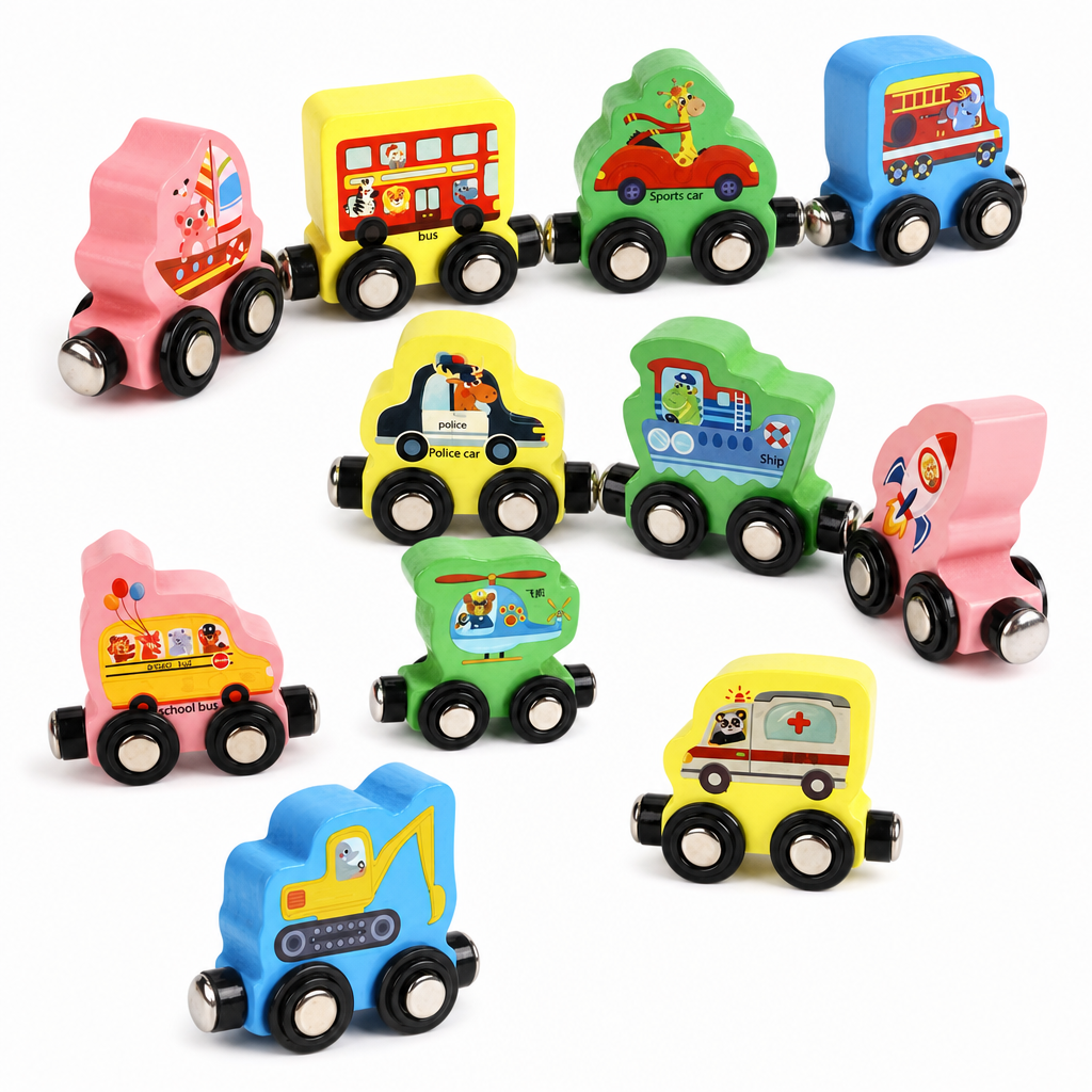 📢📢 50 % Rabatt!! 🚂Magnetischer Zahlenzug aus Holz, Lernspielzeug für Kleinkinder, perfektes Geschenk für Jungen und Mädchen🎁