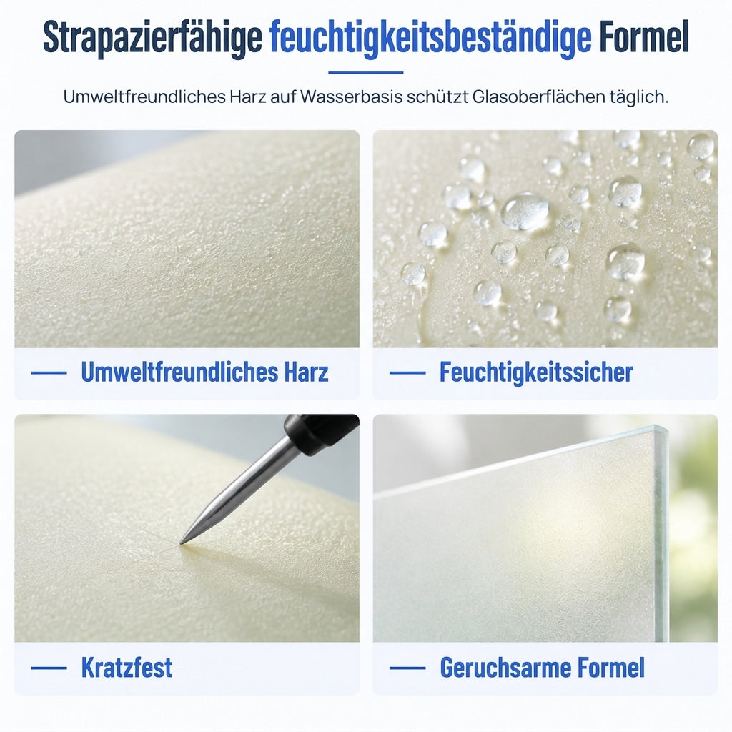 Sichtschutzbeschichtungsset für Milchglas – Fensterbeschichtung auf Wasserbasis