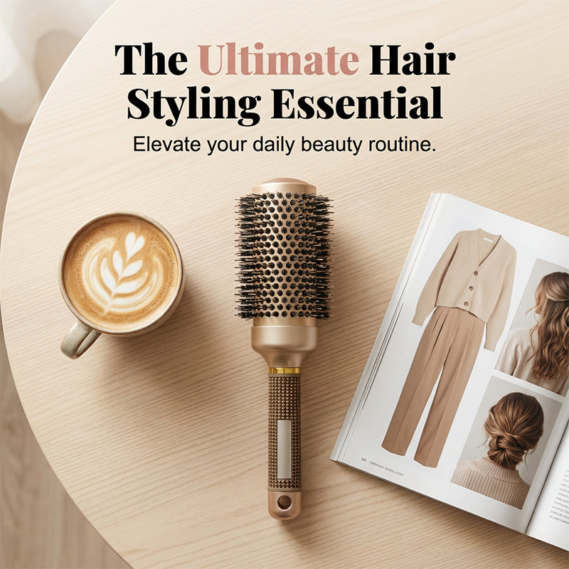 💇Professionelle Rundhaarbürste für mehr Volumen – Belüfteter Bürstenkopf, ergonomischer Griff, Salon-Ergebnisse ✨