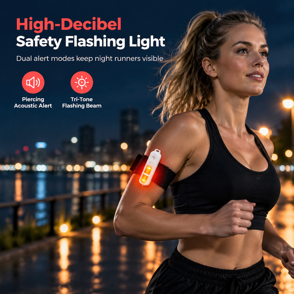 🚨LED-Sicherheitsarmband mit Warnlicht für Laufen und Radfahren bei Nacht