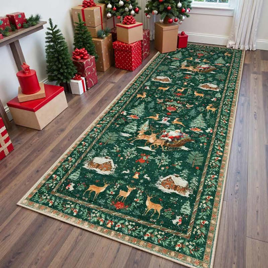 🦌🎄🎅Weicher, rutschfester Weihnachtsteppich für die Heimdekoration🎁