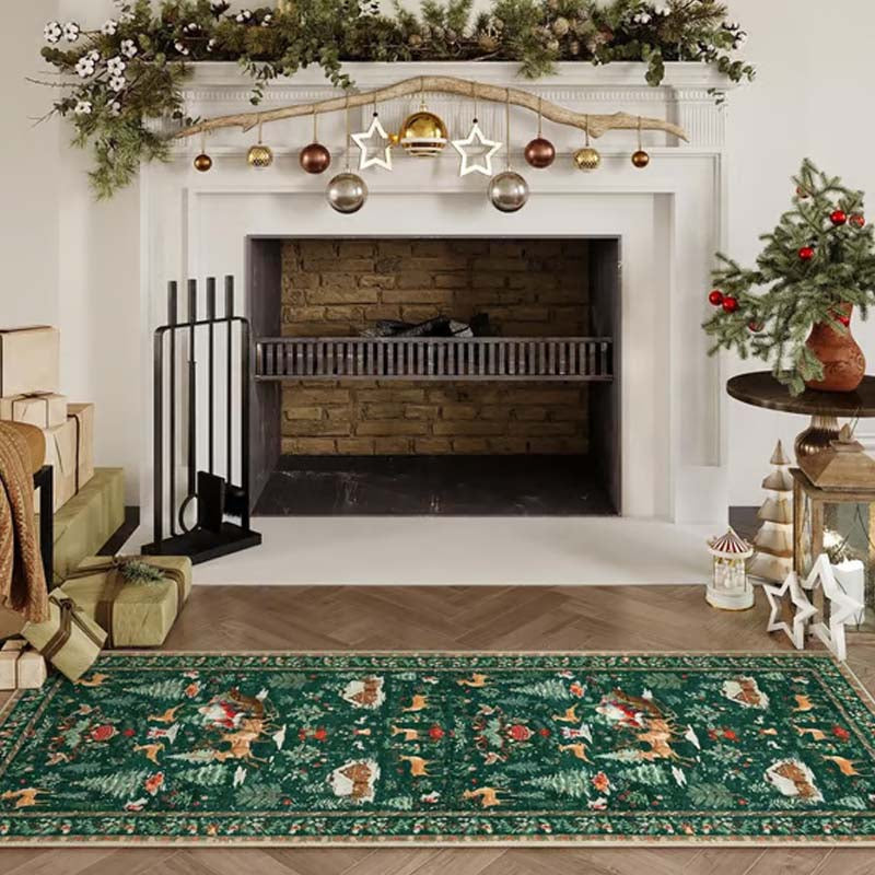 🦌🎄🎅Weicher, rutschfester Weihnachtsteppich für die Heimdekoration🎁