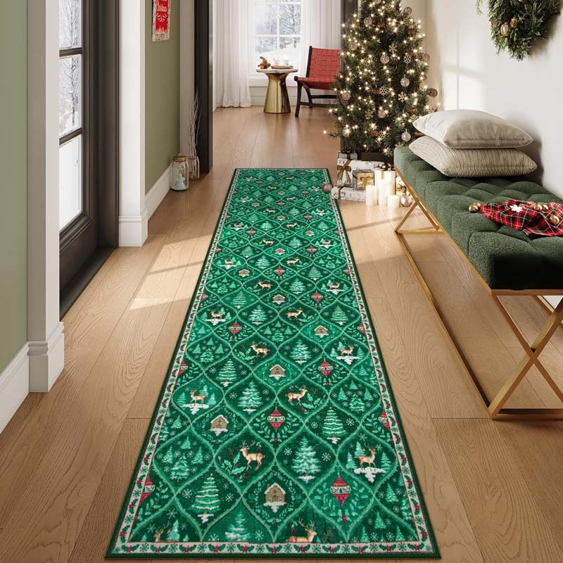 🦌🎄🎅Weicher, rutschfester Weihnachtsteppich für die Heimdekoration🎁