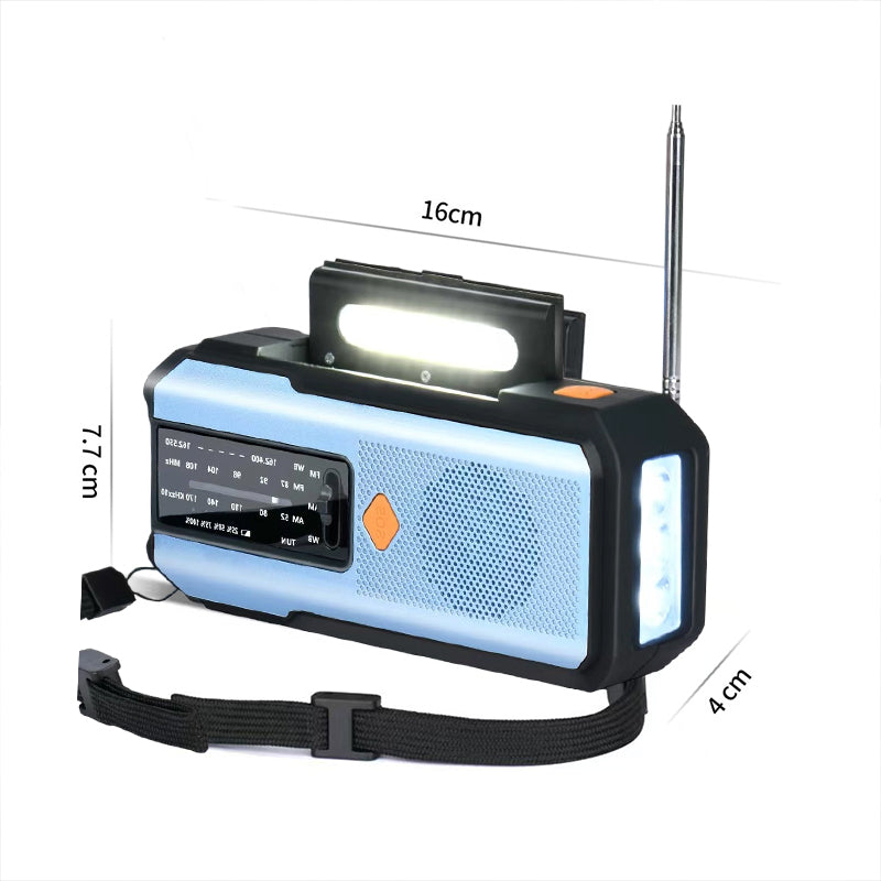 🔥50 % RABATT!📻Solarbetriebenes Kurbelradio für Notfälle mit Wetterwarnung✨