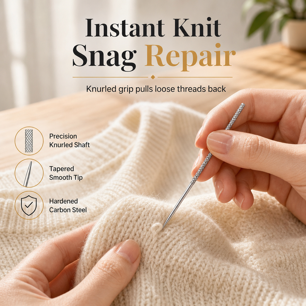 🧵✨Reparieren Sie beschädigte Strickwaren im Handumdrehen! 25-teiliges Set gerändelter Reparaturnadeln🧶