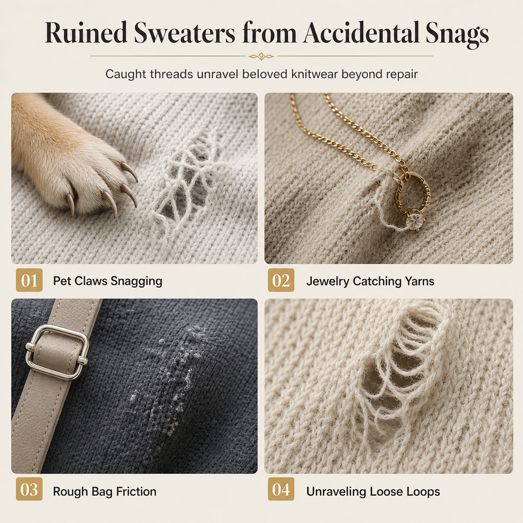 🧵✨Reparieren Sie beschädigte Strickwaren im Handumdrehen! 25-teiliges Set gerändelter Reparaturnadeln🧶