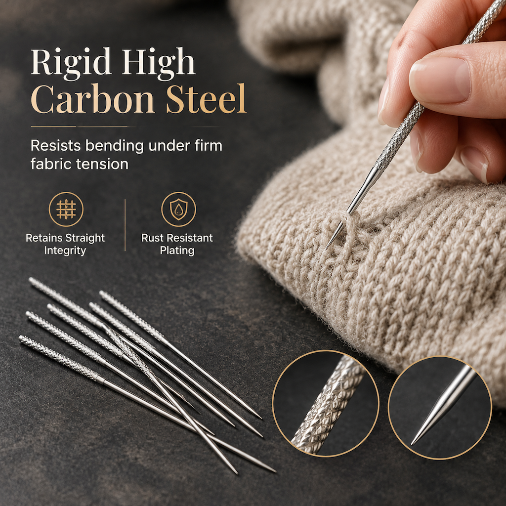 🧵✨Reparieren Sie beschädigte Strickwaren im Handumdrehen! 25-teiliges Set gerändelter Reparaturnadeln🧶
