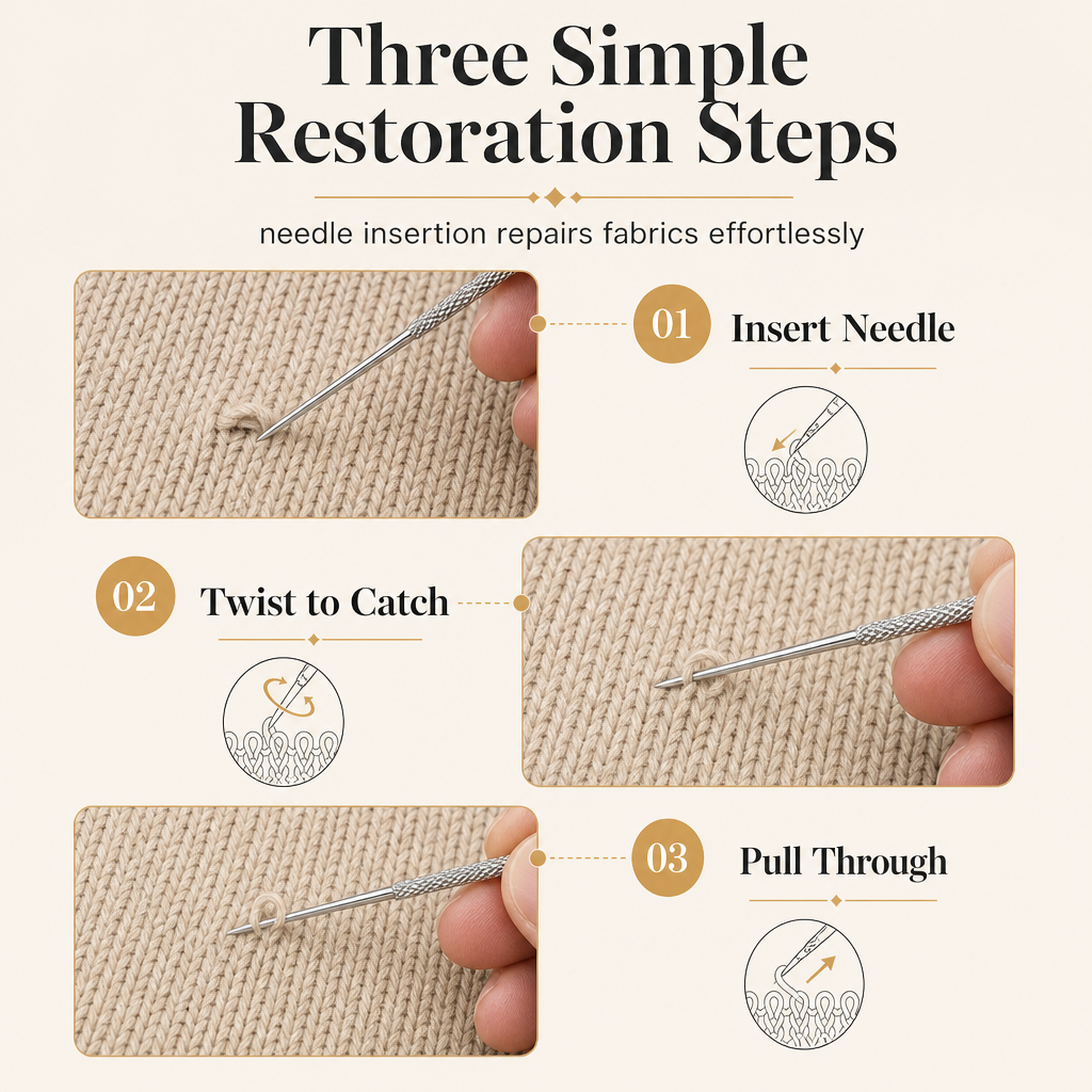 🧵✨Reparieren Sie beschädigte Strickwaren im Handumdrehen! 25-teiliges Set gerändelter Reparaturnadeln🧶