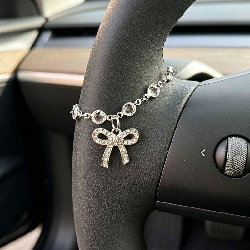 🏹✝️Retro-Anhänger in Form eines Autolenkrads aus Leichtmetall mit Kreuz- und Sternmotiv