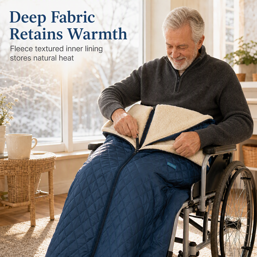 🧣Verdickte, warme Rollstuhldecke, winddichter Beinschutz für ältere Menschen im Winter