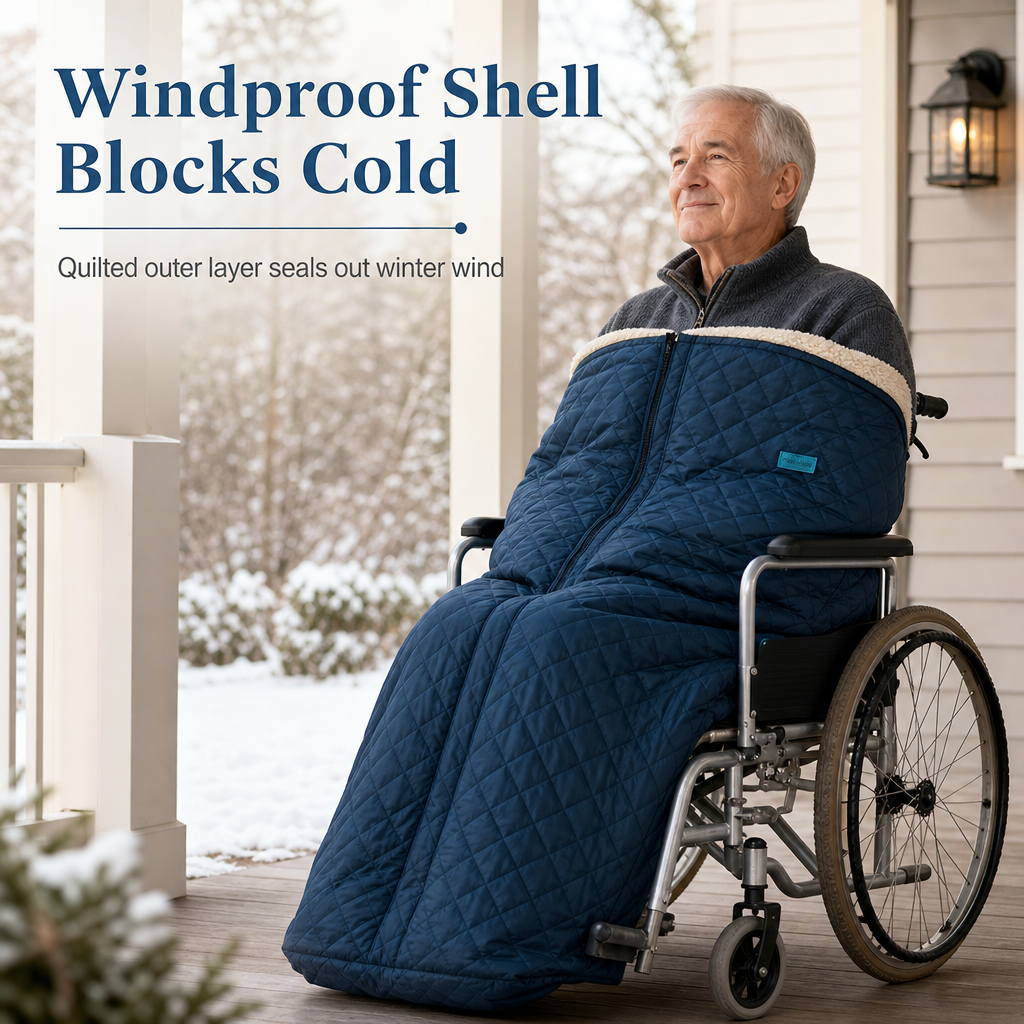 🧣Verdickte, warme Rollstuhldecke, winddichter Beinschutz für ältere Menschen im Winter