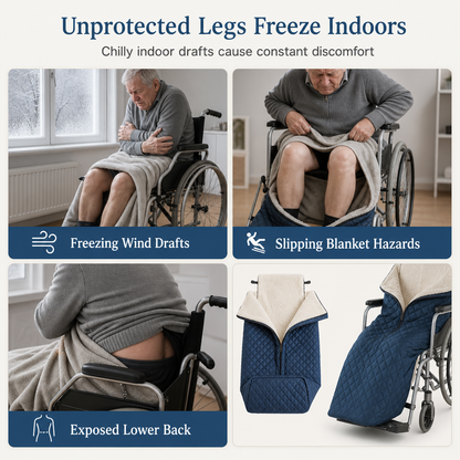 🧣Verdickte, warme Rollstuhldecke, winddichter Beinschutz für ältere Menschen im Winter