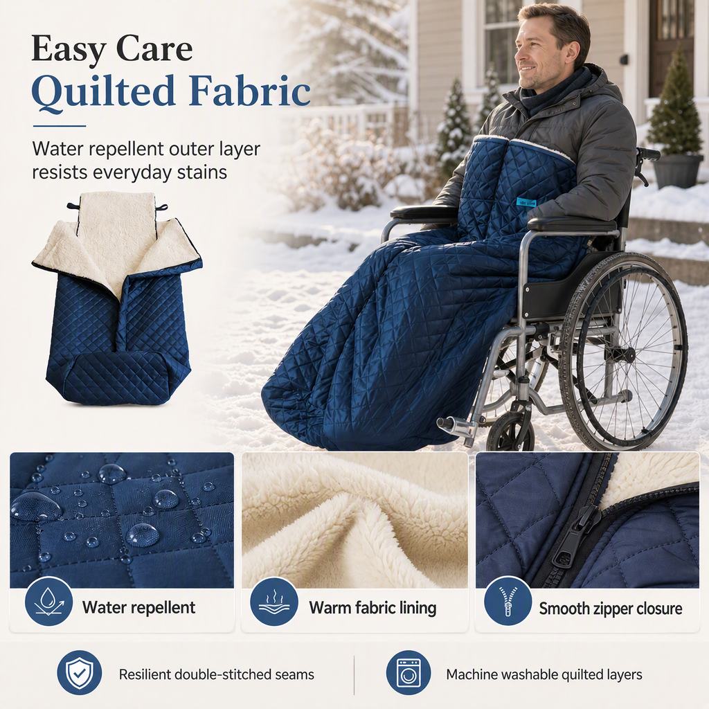 🧣Verdickte, warme Rollstuhldecke, winddichter Beinschutz für ältere Menschen im Winter