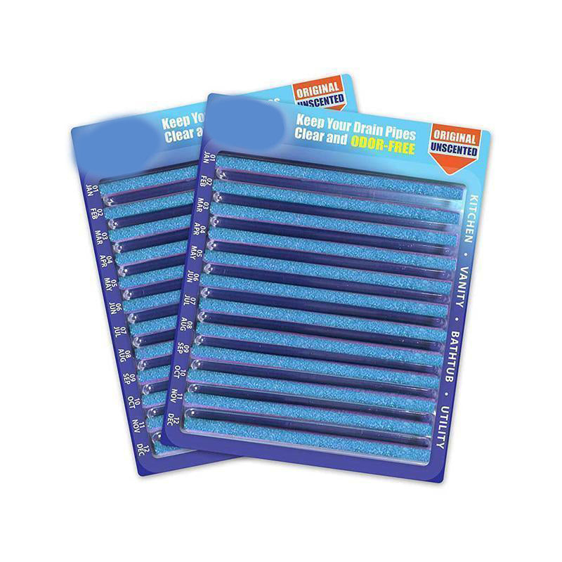 🔥Enzymatische Abflussreiniger-Sticks | Geruchsbeseitiger und Verstopfungsvorbeuger für Küchen-, Badezimmer- und Abwasserrohre (2er-Pack, 24 Sticks)