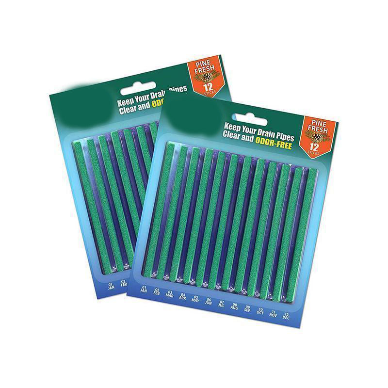 🔥Enzymatische Abflussreiniger-Sticks | Geruchsbeseitiger und Verstopfungsvorbeuger für Küchen-, Badezimmer- und Abwasserrohre (2er-Pack, 24 Sticks)