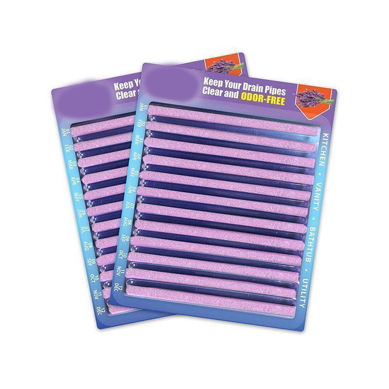 🔥Enzymatische Abflussreiniger-Sticks | Geruchsbeseitiger und Verstopfungsvorbeuger für Küchen-, Badezimmer- und Abwasserrohre (2er-Pack, 24 Sticks)