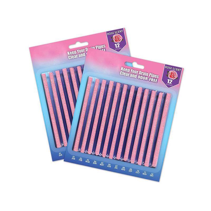 🔥Enzymatische Abflussreiniger-Sticks | Geruchsbeseitiger und Verstopfungsvorbeuger für Küchen-, Badezimmer- und Abwasserrohre (2er-Pack, 24 Sticks)