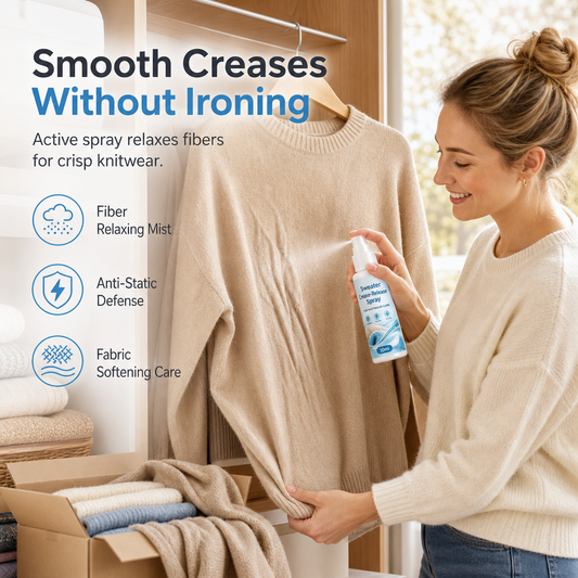 🔥🎁 1+1 GRATIS!!💨Trennspray für Pullover und Strickwaren, bügelfrei, antistatisch, Textilglättungsspray