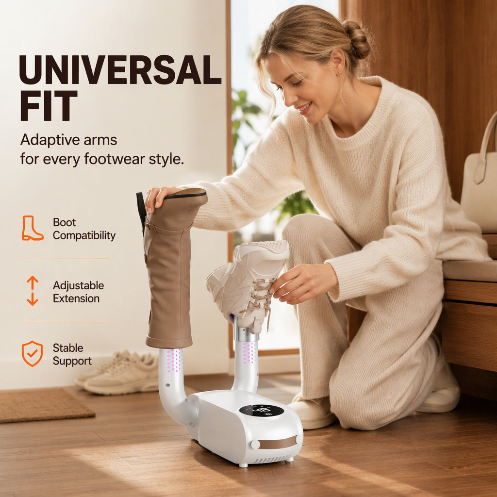 👟 Faltbarer Schuhtrockner mit intelligentem Timer und UV-Licht