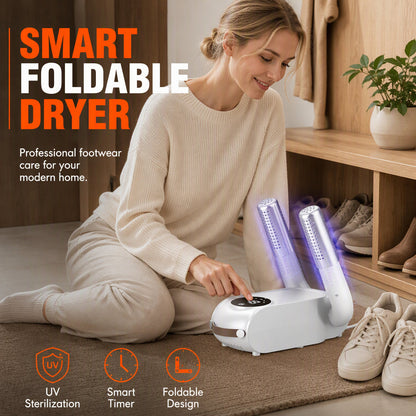👟 Faltbarer Schuhtrockner mit intelligentem Timer und UV-Licht