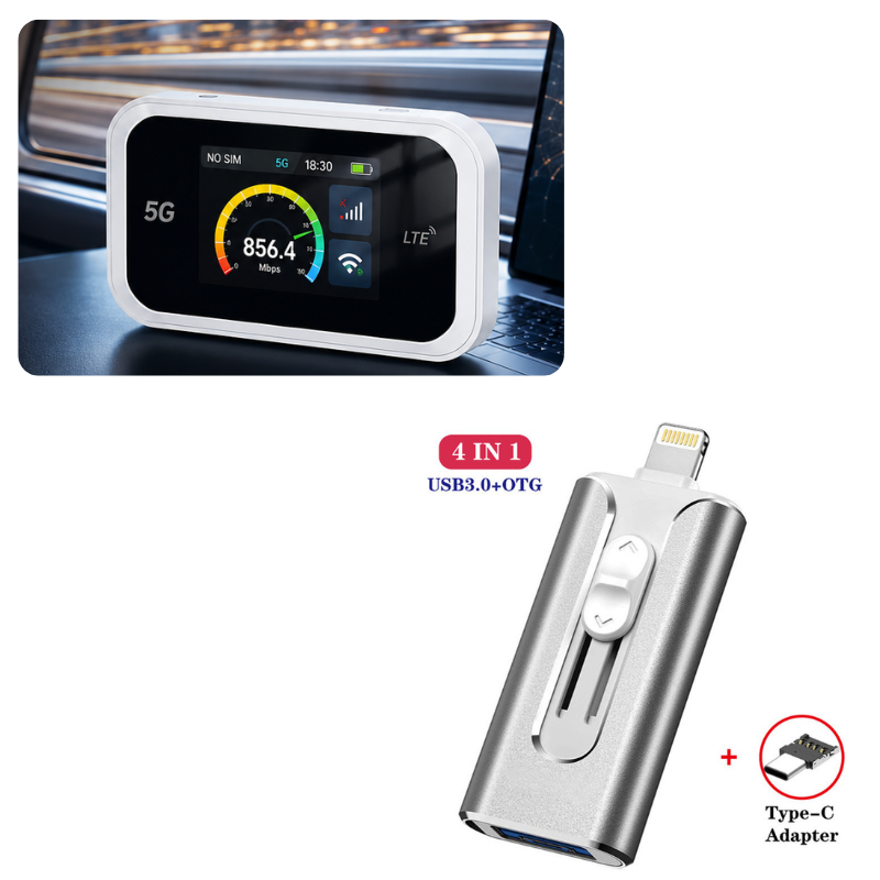 🔥50 % RABATT! 📶✨Pocket-WLAN mit Kompatibilität zu allen Netzwerken, ohne SIM-Karte!