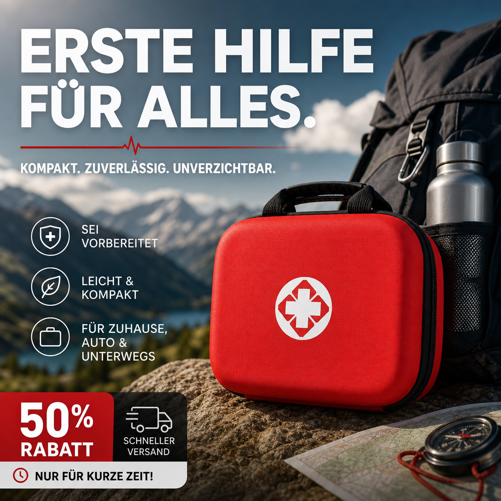 🔥Heißer Sale 50% RABATT🔥 26-teiliges tragbares Erste-Hilfe-Set – für Zuhause, Auto, Reisen & Camping, kompakt 🏥