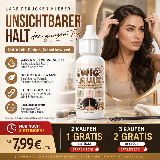 ⏳💥 Nur noch 3 Stunden – 7,99 €!! 🔥💧 Extrem haftender Kleber für Lace Front Perücken – unsichtbarer natürlicher Look
