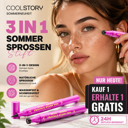 💗 LETZTER TAG – 1 KAUFEN, 1 GRATIS! 💗 Wasserfester Sommersprossen‑Stift